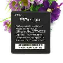 10 шт. MLLSE 1500 мАч для Prestigio MultiPhone PAP4040 DUO 4040 батарея