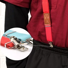 Мужские Универсальные светодиодные полосы с подтяжками y-образная карамельный цвет регулируемые брюки для бега для верховой езды подтяжки сильный зажим вечерние принадлежности