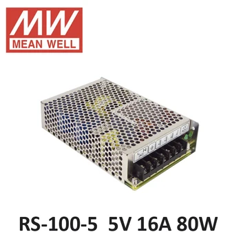 

laboratory power supply 5V 16A 80W Meanwell RS-100-5 Switching Power Supply Driver for LED Strip AC 85-264V Input to DC 5V smps