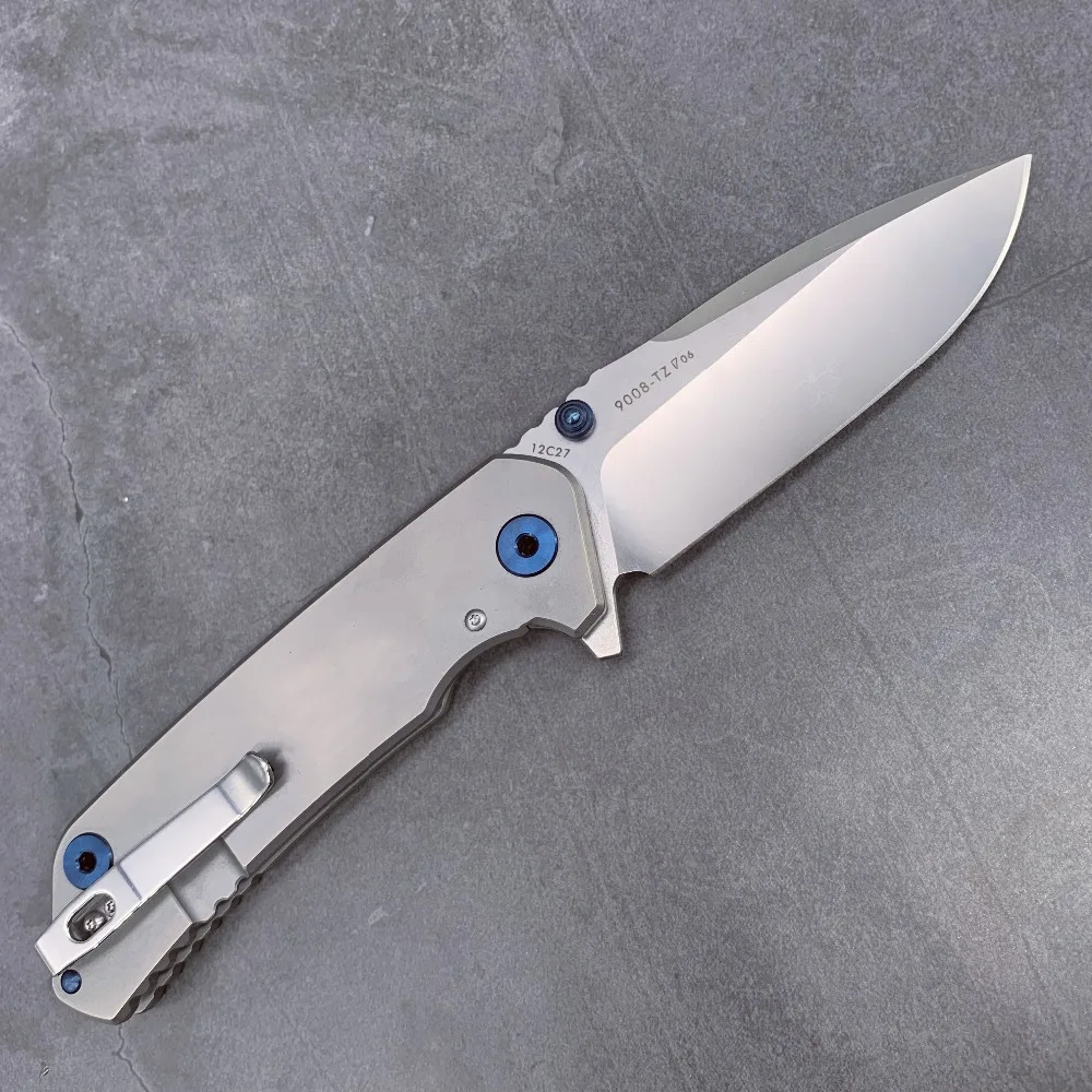 US $58.42 Sanrenmu Srm 9008Tz Tc4 Titanium Pocket Folding Blade Knife 12c27 Blade Outdoor Camping Survival Hunting Tactical Tool Edc