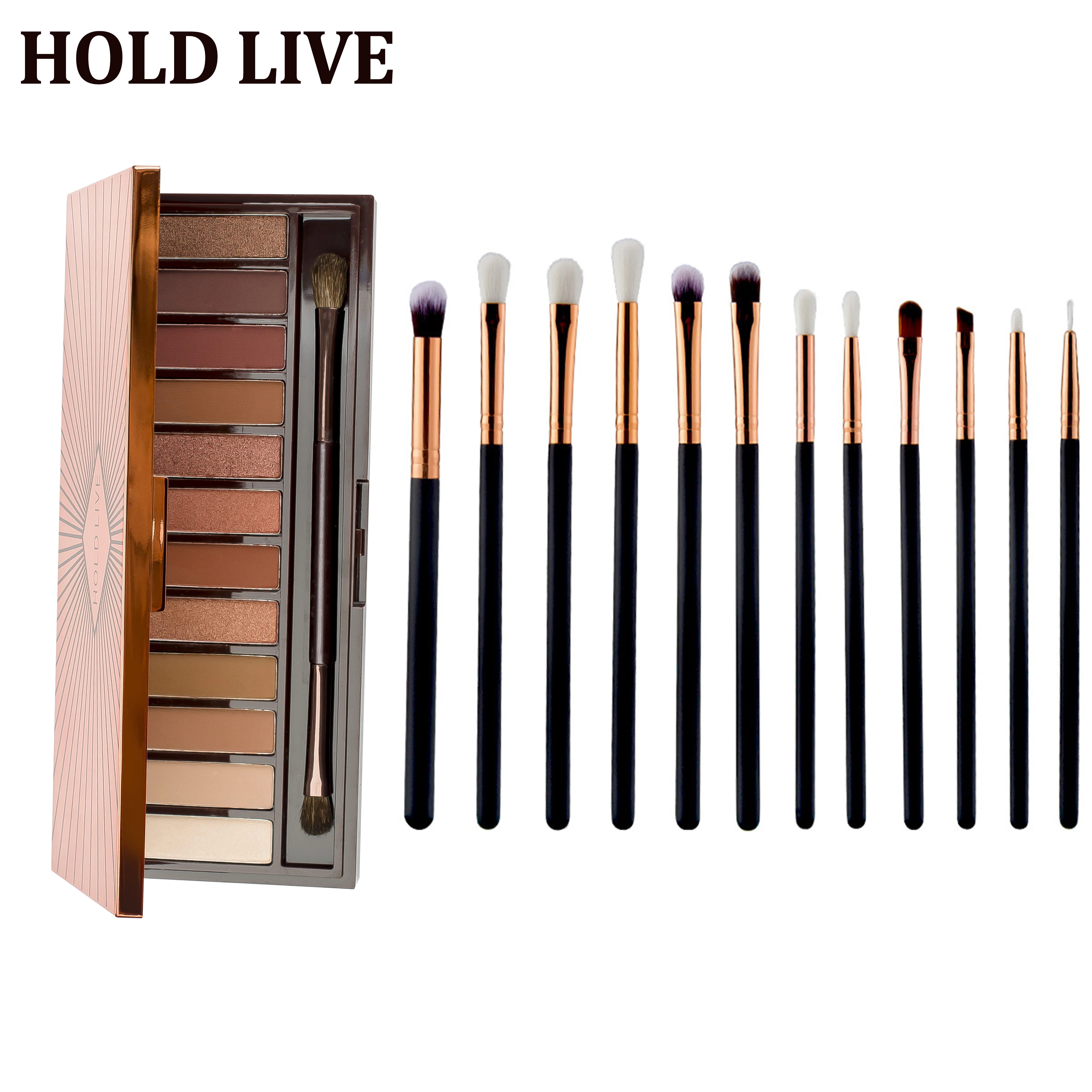 

Hold live Diamond Glitter Eyeshadow 12Colors Single Palette Illuminator Makeup Shimmer Metal Eye Shadow Shine Pigment Cosmetics