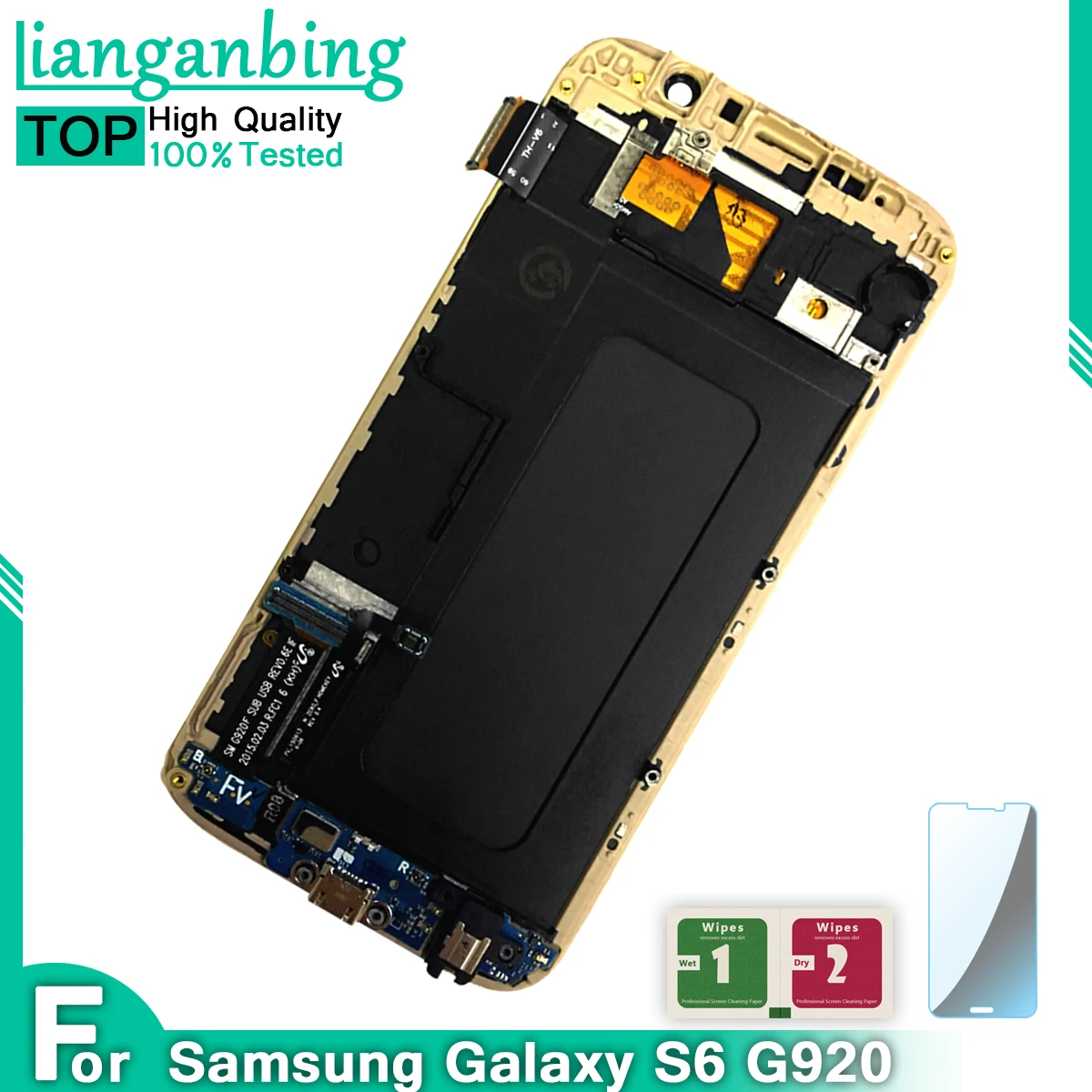 

100% Tested Working LCD For Samsung S6 G920 G920A G920F LCD Display Touch Screen Digitizer Assembly with Frame for s6 G920