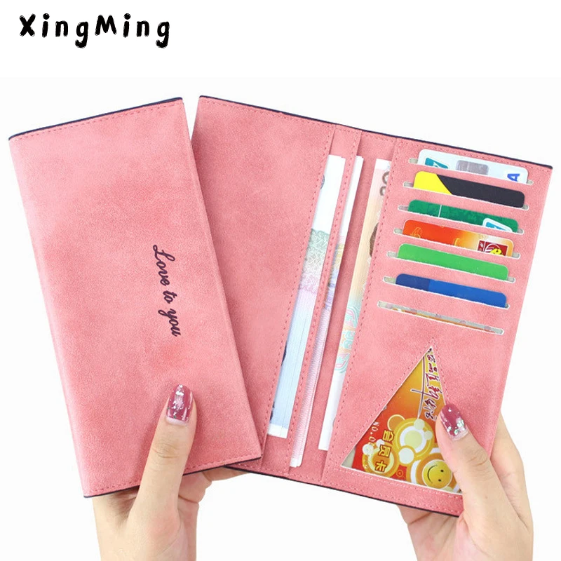 

XINGMING 2019 Ladies Long Wallet Women purse Brand Fashion Female Long Design Purses Women Coin Wallets More Color Clutch