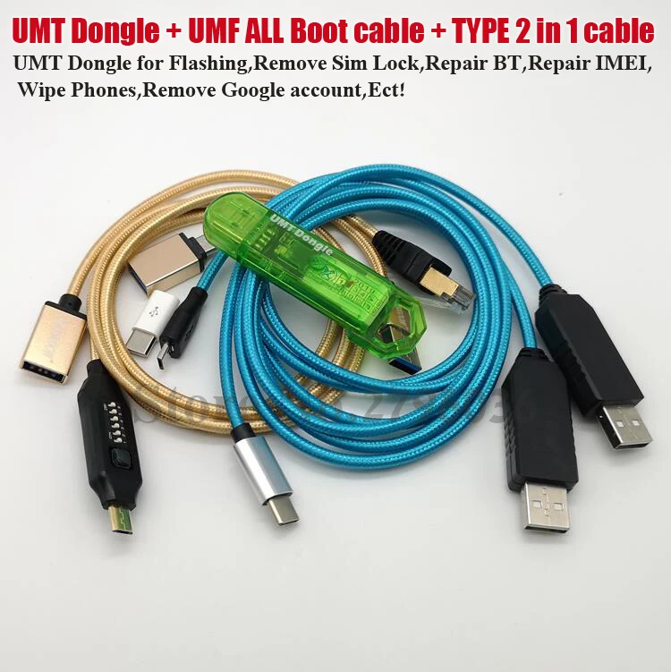 2019 UMT ключ UMT + UMF весь кабель запуска + Micro usb type-C для samsung huawei LG zte Alcatel ремонт и разблокировка программного обеспечения
