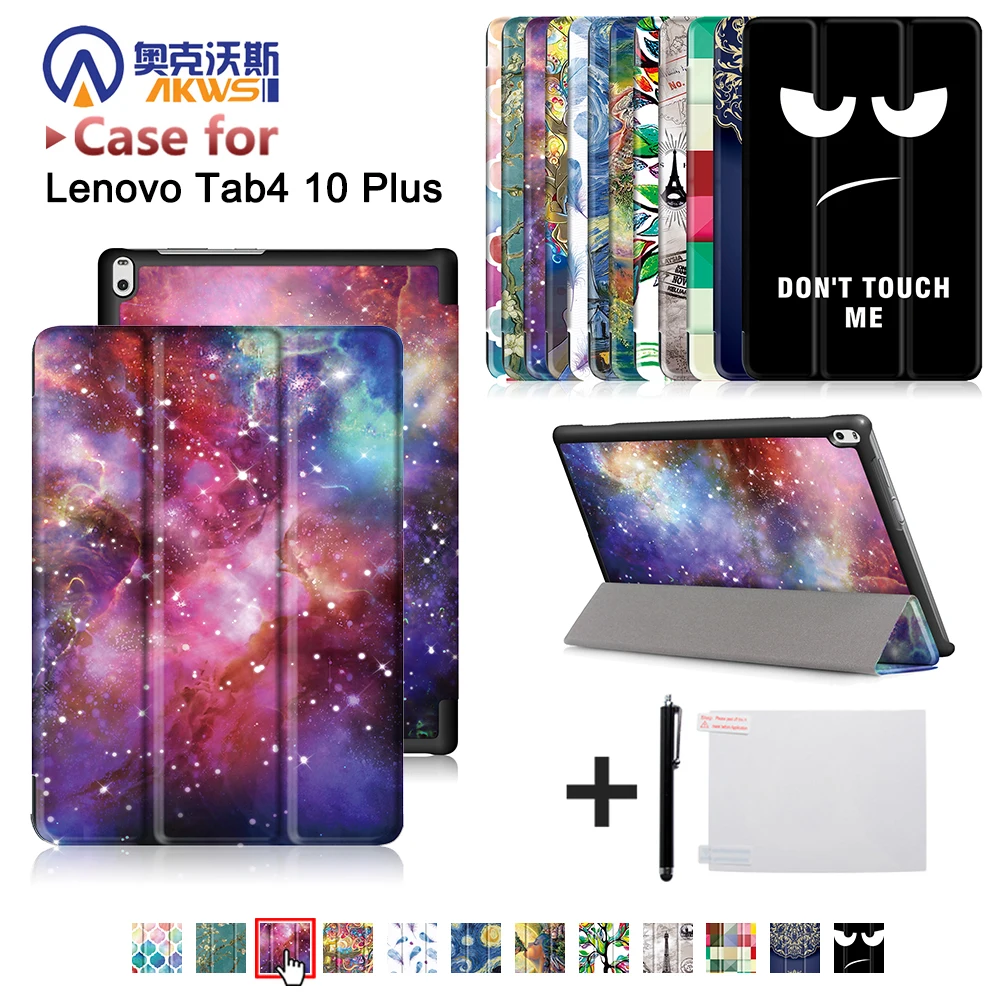 

Cover Case For Lenovo TAB 4 10 Plus TB-X704F TB-X704N Tablets (2017 Released) Protective Cover Magnetic Case+free Gifts