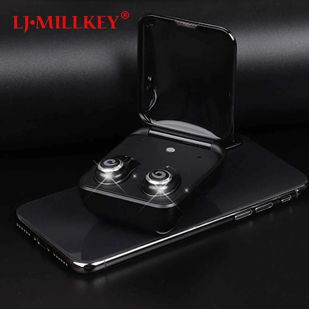 Bluetooth font b Earphone b font with Mic Mini Touch Control Hifi Wireless Headset TWS Wireless
