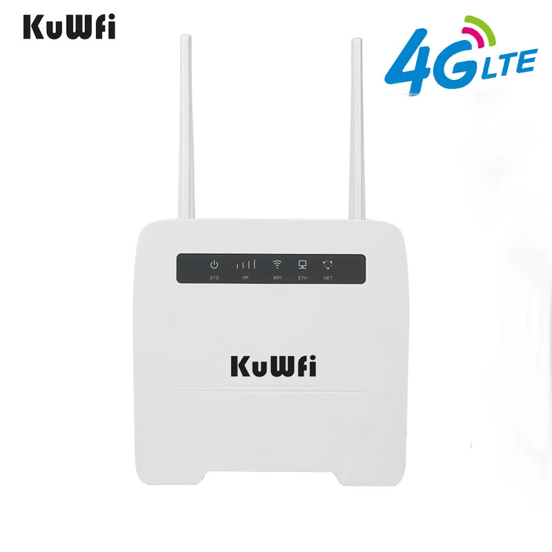 KuWfi 150 Мбит/с CAT4 4G CPE маршрутизатор 3G/4G LTE Wifi поддержка к проводной сети с RJ11 и RJ45Port