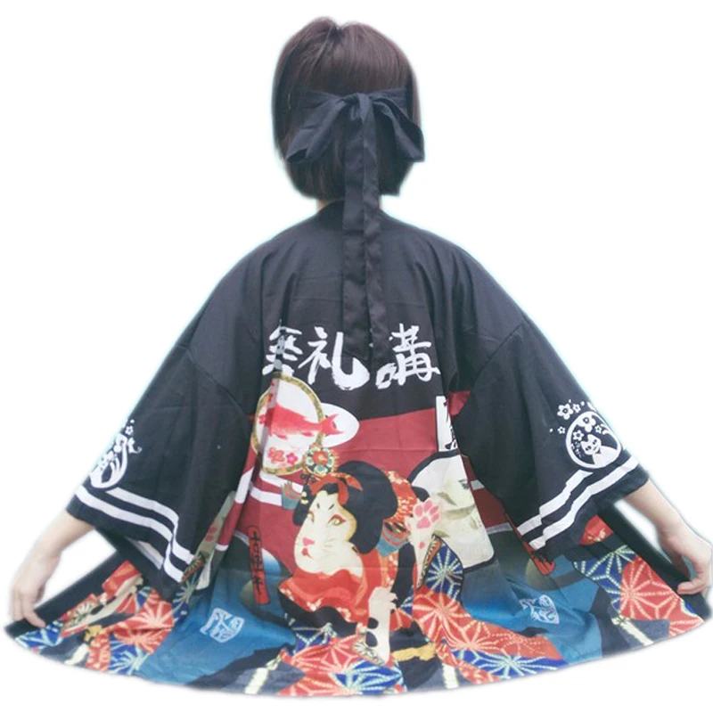 Harajuku kawaii винтажные блузки 2019 Модная японская Новинка свободная тонкая шифоновая