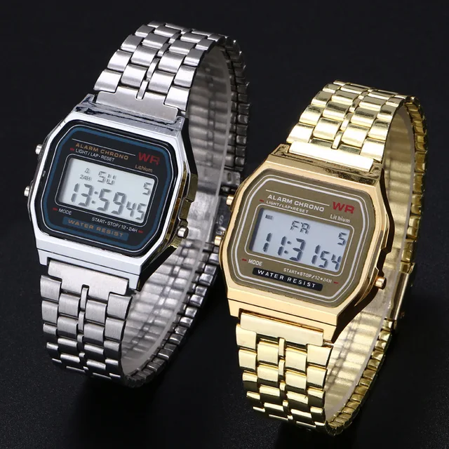 Famous Brand JW Digital LED Watches 2017 Luxury Casual Sport Gold Stainless stee Famous Brand JW Digital LED Watches 2017 Luxury Casual Sport Gold Stainless stee