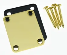 Oro eléctrica Guitarras Masajeadores de cuello placa metal Masajeadores de cuello placa se ajusta para Fender ST