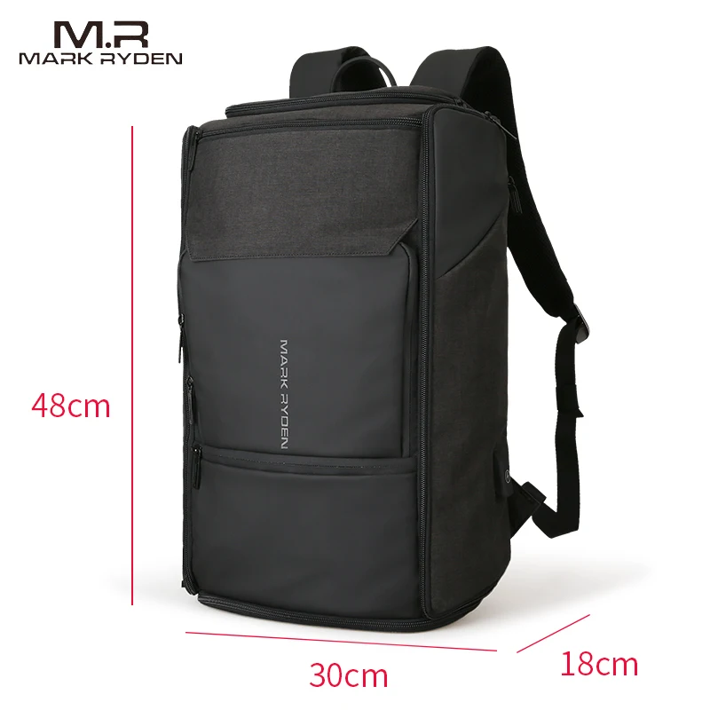 Mark Ryden New USB Recharging High Capacity Backpack 180 Degree Travel Bag Fit for 17.3 Inches Laptop New Design Bag