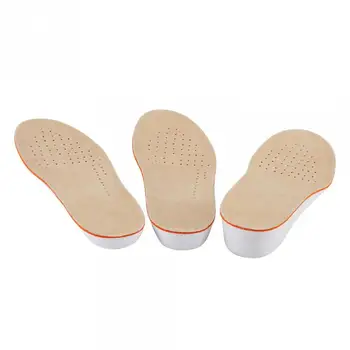 

Invisible Height Pigskin Surface Increase Breathable Insoles Sport Shock Absorbing EVA Heel Lift Insert Full Shoes Pad Foot Care