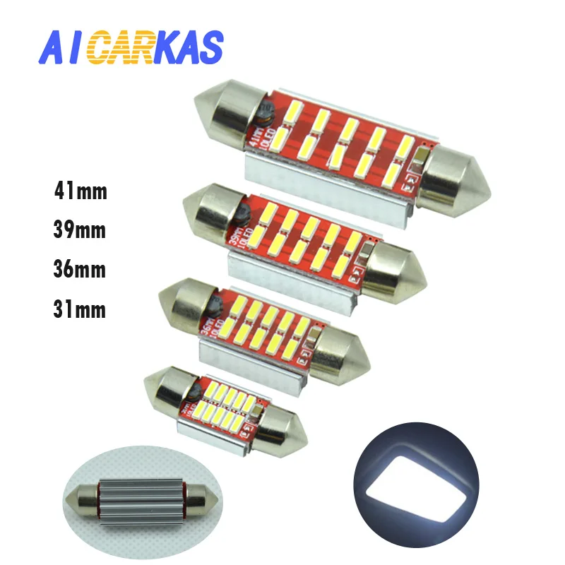 AICARKAS гирлянда 31 мм 36 39 41 светодиодный ная лампа C5W C10W Canbus без ошибок светодиодная