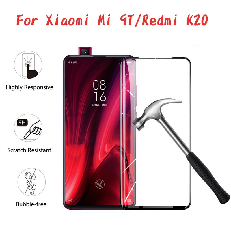 

Full protective glass for Xiaomi Mi 9T Redmi K20 screen protector on the for xiaomi mi 9t redmi k20 xiame 9t tempered glass film