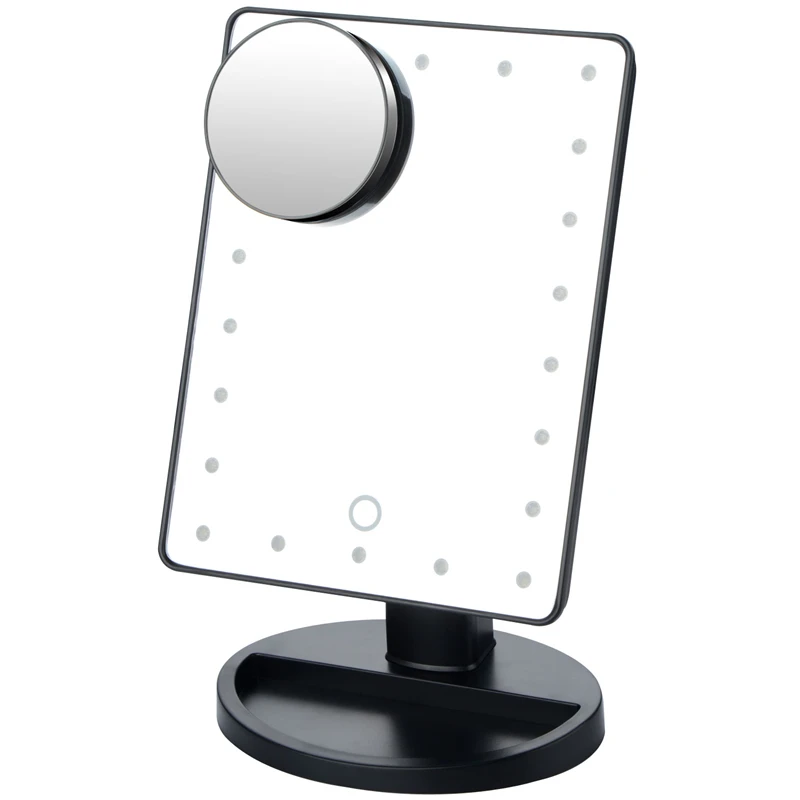 

LED Touch Screen Makeup Mirror 10X Magnifying Professional Vanity Mirror With 22 LED Lights Health Beauty Adjustable Countertop