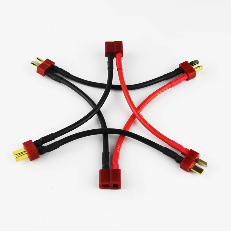 OliYin 2pcs Deans 2-Male to 1-Female Series Connector Adapter Double Voltage LiPo 14awg 3.93&quot | Игрушки и хобби