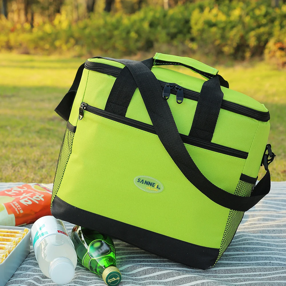 Lixada 16L сумка для пикника, походная изолированная сумка для хранения, Iso Термосумка-холодильник для пикника, ланча, Термосумки для еды - Цвет: Зеленый