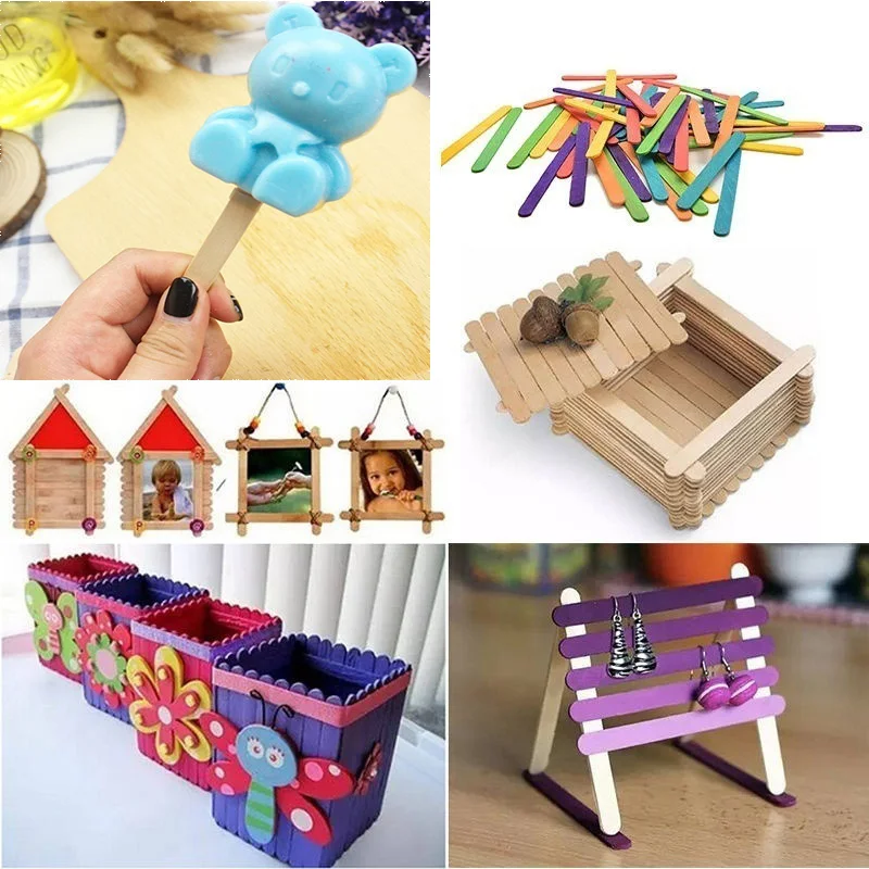

Multi-purpose art craft tool wooden ice cream stick popsicle stick