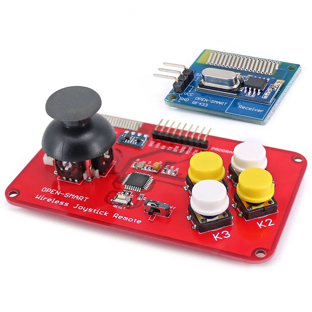 PS2 Joystick Keypad RF 433MHz Wireless Joystick Game Remote Controller Module Transceiver Kit for Smart Car / 4-axis Aircraft