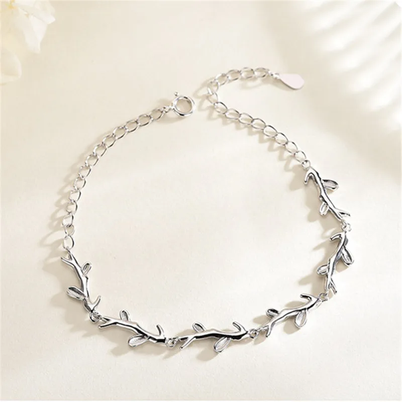 

925/1000 silver tree branches rolo link bracelet and bangles,fine jewellery