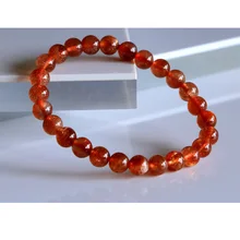 Натуральные Высококачественные репидочрозит золотые Клубничные кварцевые золотые браслеты с солнцезащитным камнем подходят для ювелирных изделий DIY 5-7 мм