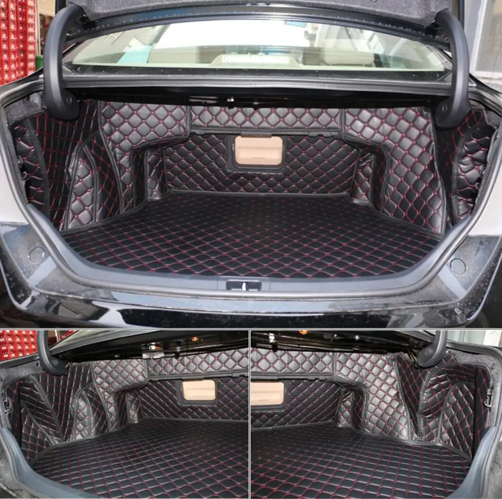 Волоконно-кожаный коврик для багажника автомобиля toyota camry XV50 2012 2013 2014 2015 2016 2017