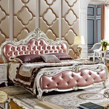 

French modern style royal furniture antique hotel red bedroom sets