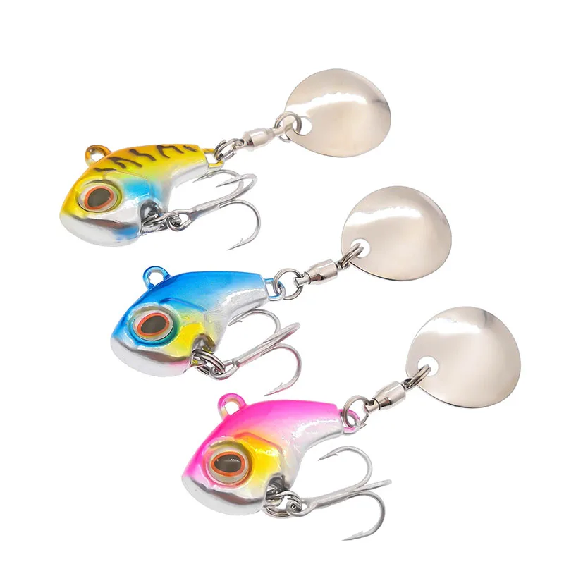 

New Arrival 1PCS 9.5g/12.5g/16g Metal VIB Fishing Lure Spinner Sinking Rotating Spoon Pin Crankbait Sequins Baits Fishing Tackle