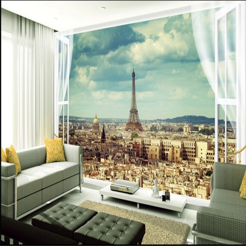 Us 885 41 Di Scontobeibehang Carta Da Parati Città Di Parigi Torre Eiffel Città Architettura Paesaggistico Soggiorno Camera Da Letto Tv Sfondo 3d