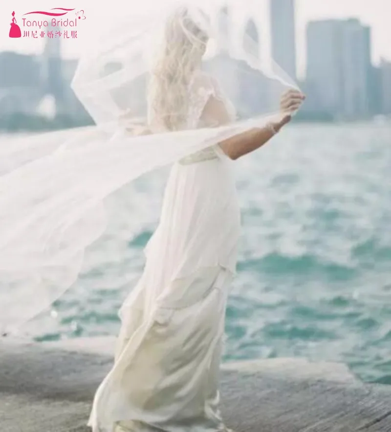conew_boho-wedding-dresses-2019-bohemian-chiffon-pearls-lace-batwing-sleeves-summer-beach-wedding-bridal-gowns-mariee (3)
