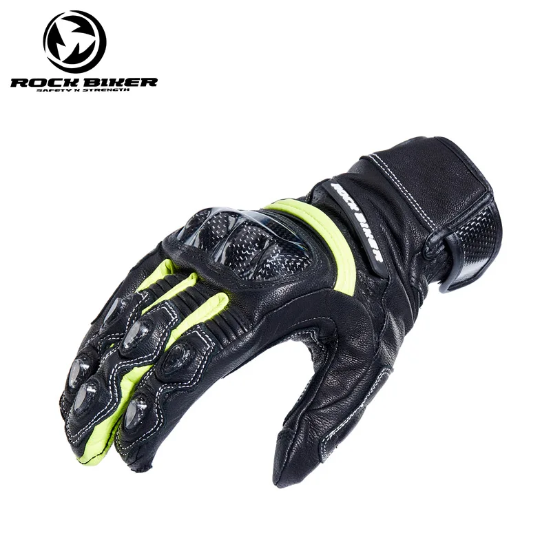 

ROCK BIKER Motorcycle Gloves Leather Motocross Racing Protection Gloves Mens Moto Guantes Luvas Off Road Motorbike Riding Gloves