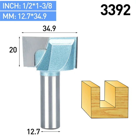 HUHAO 1 шт. хвостовик 1/" 1/4" ЧПУ для очистки нижней части фрезы Деревообрабатывающие инструменты биты для дерева двойная флейта карбид наконечник Концевая фреза - Длина режущей кромки: 3392