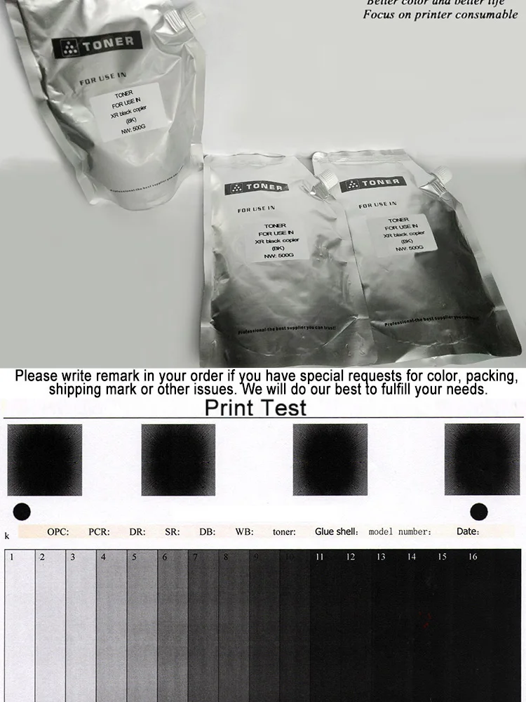 JIANYINGCHEN совместимый черный Заправка универсальный тонер порошок для Xerox workцентр серии для лазерного принтера копировальной машины 500Gx3