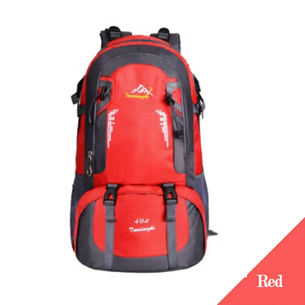 60L Outdoor Backpack Hiking Bag Camping Travel Waterproof Mountaineering Pack - Цвет: Красный