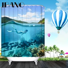 Sexy Shower Curtain Pattern Custom Shower Curtain Waterproof Bathroom Fabric 180x180cm Sea Scenic Shower Curtain For Bathroom