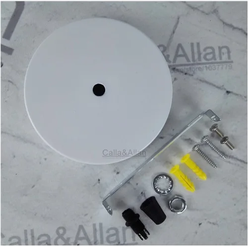 white Ретро Винтаж металлическая потолочная Роза D120mm* H20mm 9 цветов готовой Утюг потолочная DIY аксессуары для освещения на потолке - Цвет: white