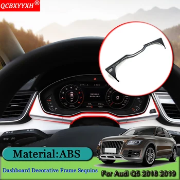 

QCBXYYXH Car-styling ABS Car Interior Dashboard Decorative Frame Cover Trim Auto Sticker Accessories Fit For Audi Q5 2018 2019