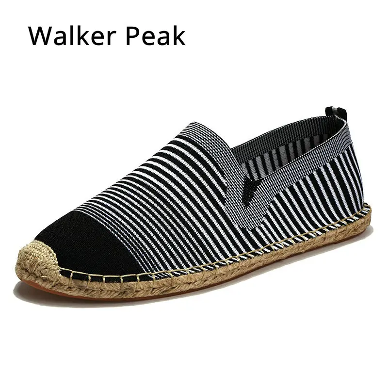 

Hemp Soft Mens Casual Shoes Slip on Loafers Shoes for men Breathable Male Espadrille Fisherman Shoes Flats big size 45 Walkerpea
