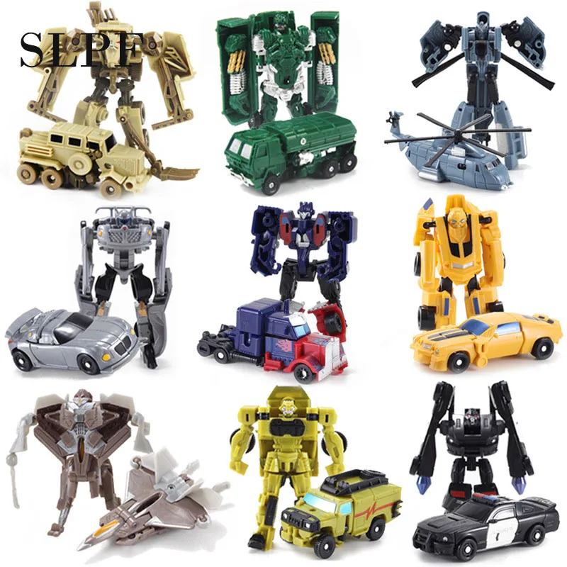 

SLPF Toys Children Car Transformation Deformation Robot Plastic Assembly Assembling Model Boy Gift Action Figure Pocket Toy N01