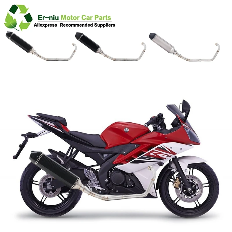 

R15 YZF-R15 MT15 Motorcycle Full System Exhaust Muffler Escape Modified Link Pipe Slip-On For yamaha R15 2008-2017
