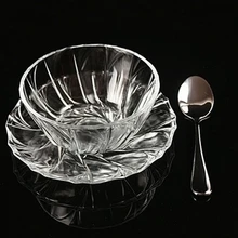 Прозрачный стеклянный Мороженое стеклянный шар десертная тарелка чаши посуда салатник сладкий набор мисок