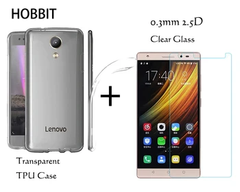 

For Lenovo phab 2 phab2 Plus phab 2 Pro Transparent TPU Protective Case Back Cover and 9H Clear Tempered Glass Screen Protector
