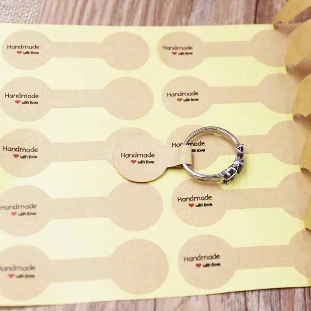 6120cm paper folded ring price label jewelry size note labels print