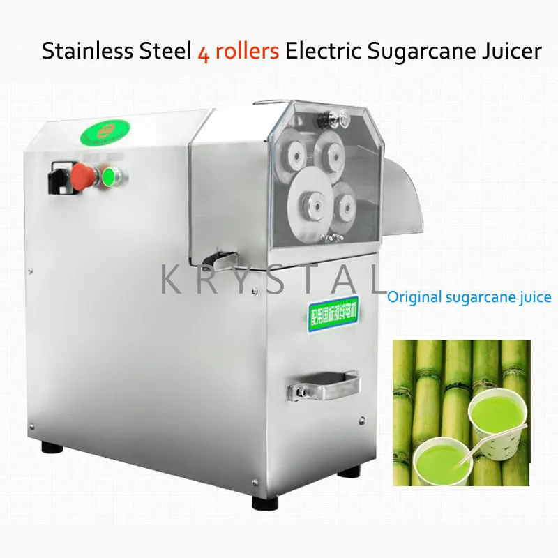 Automatic sugarcane juice extractor Stainless Steel Electric Sugarcane Juicer Machine with 3 or 4 Rollers Sugarcane juice press
