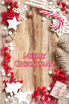 

snowflake candy star tree gift real hard wood backdrop Vinyl cloth High quality Computer print christmas Backgrounds