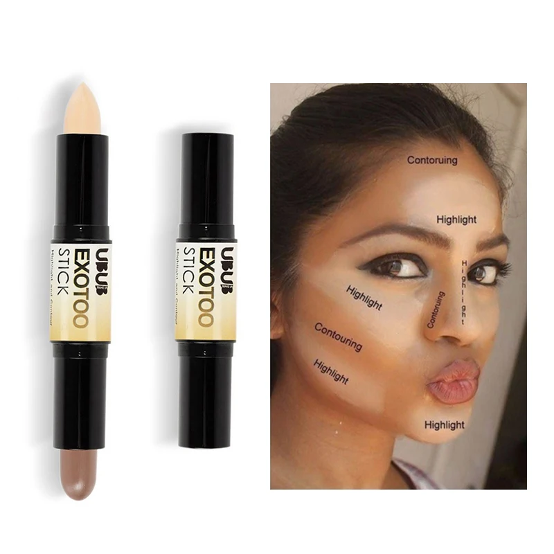 UBUB Makeup Creamy Double ended 2 in1 Contour Stick Contouring Highlighter Bronzer Create 3D