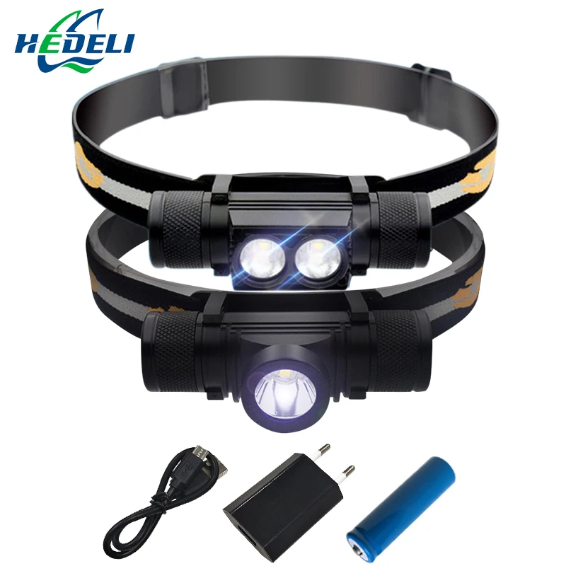 

LED Mini Lantern headlamp Multifunction USB Charger Cree XM-L2 Waterproof Portable Torch 18650 Rechargeable battery Hunting