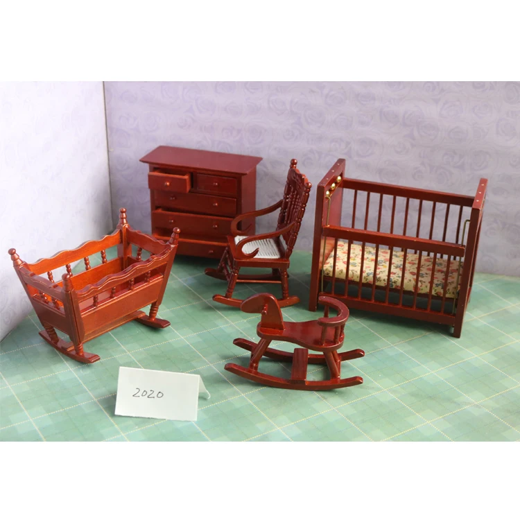 1:12 دمية أثاث غرفة الطفل الفراش مجموعة الاكسسوارات دمية منزل مصغرة مع مهد الأطفال هدية عيد 1:12 دمية أثاث غرفة الطفل الفراش مجموعة الاكسسوارات دمية منزل مصغرة مع مهد الأطفال هدية عيد