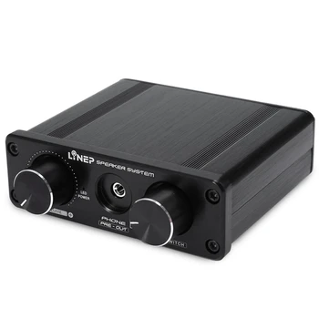 

Lynepauaio Audio Switcher 4 Input And 2 Output Audio Switch With Signal Amplification Volume Adjustment And Switch Function(Us