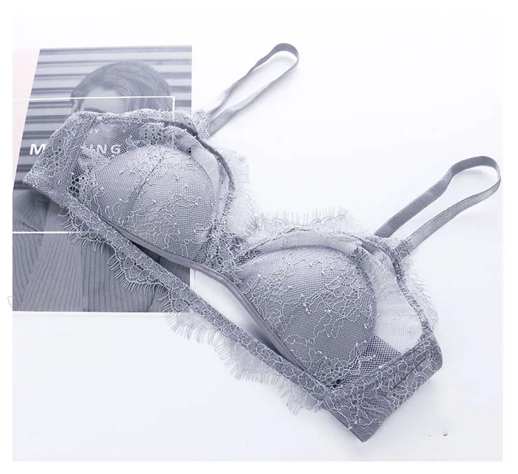 CINOON New Lace Lingerie Hollow out Brassiere Luxury intimates French Lace Bra Set Wire Free Women Underwear Sets Push Up Bras (10)